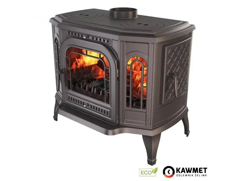Soba pe lemne KAWMET P7, cu plita pentru gatit, 10.5 kW, PB ECO – Dreapta