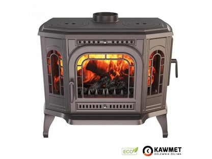 Soba pe lemne KAWMET P7, cu plita pentru gatit, 10.5 kW, PB ECO – Dreapta
