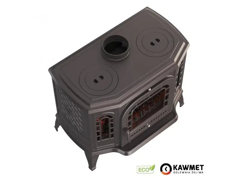 Soba pe lemne KAWMET P7, cu plita pentru gatit, 10.5 kW, PB ECO – Dreapta
