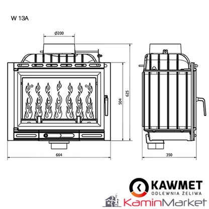 Șemineu Kawmet W13A ECO 11,5 kW