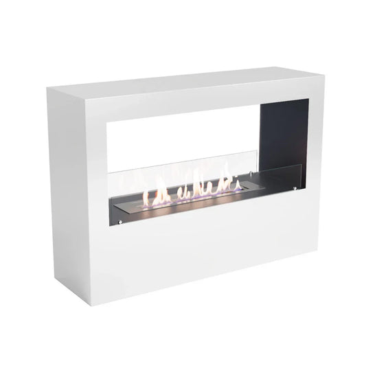 Șemineu Freestanding pe Bioetanol Lansing L - Alb Elegant, 70x100x30 cm