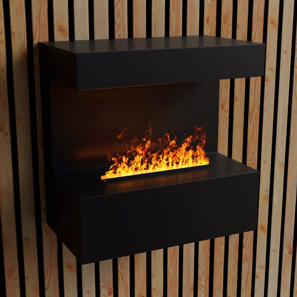 Șemineu Electric de Perete ScandiFlames Opti-myst - Fum și Apă, Negru