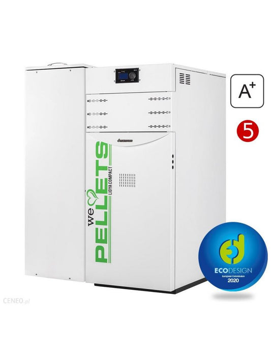Lidya Compact Plus 25kW Pellet Boiler with 240kg Fuel Hopper