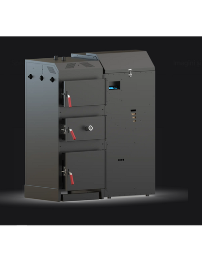 LogPel 25kW Mixta Wood and Pellet Boiler with 280L Pellet Hopper by Kozlusan