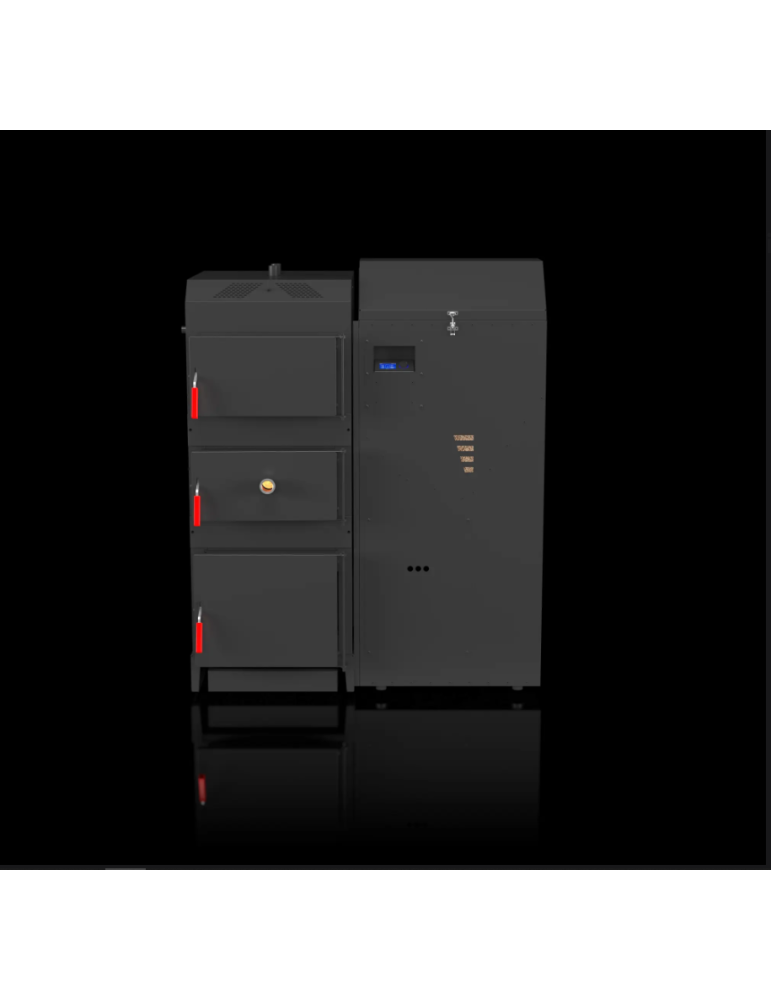 LogPel 25kW Mixta Wood and Pellet Boiler with 280L Pellet Hopper by Kozlusan