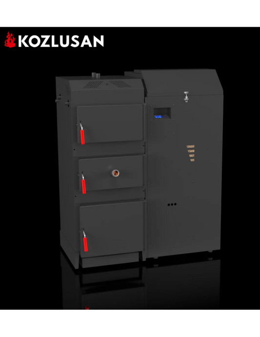 Kozlusan LogPel 40kW Hybrid Wood and Pellet Boiler with 280L Pellet Hopper