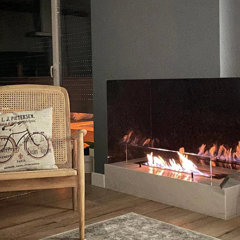 Superior Arzător Eco-Șemineu pe Bioetanol 4.0L (Lățime 80 cm) - Flacără Lungă și Elegantă