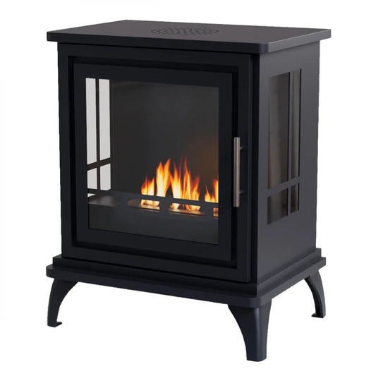 Șemineu Freestanding pe Bioetanol Nashville - Negru Elegant, 2kW