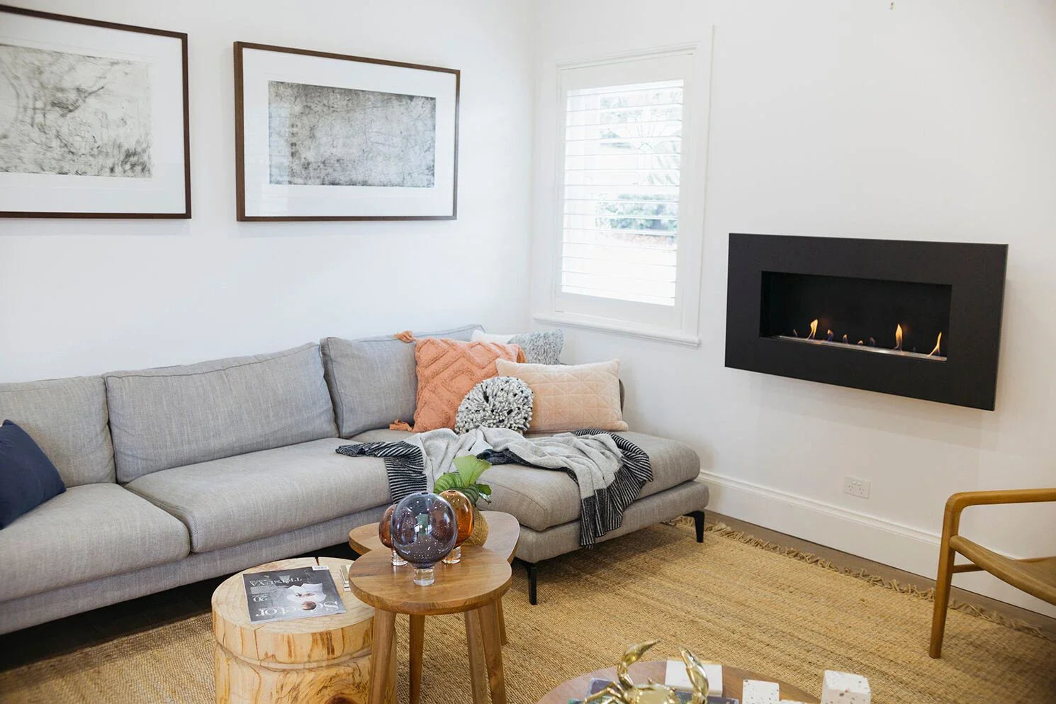 Șemineu de Perete Icon Fires Nero 1150 - Negru, Eficiență Energetică și Design Modern