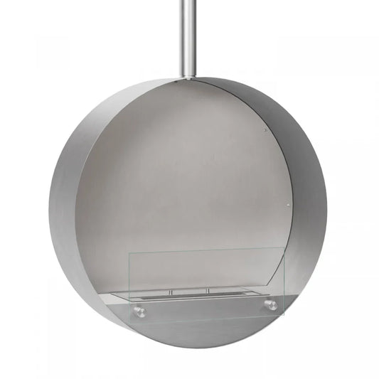 Șemineu Bioetanol Rotund Ottawa - Oțel Periat, 60 cm Diametru