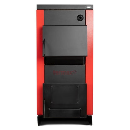 Pachet Centrala/Cazan pe lemn Termax 25 kW, cu ardere standard, volum manta apa 75 litri, boiler termoelectric, grup siguranta, pompe recirculare, regulator de tiraj, vas expansiune, supapa termica