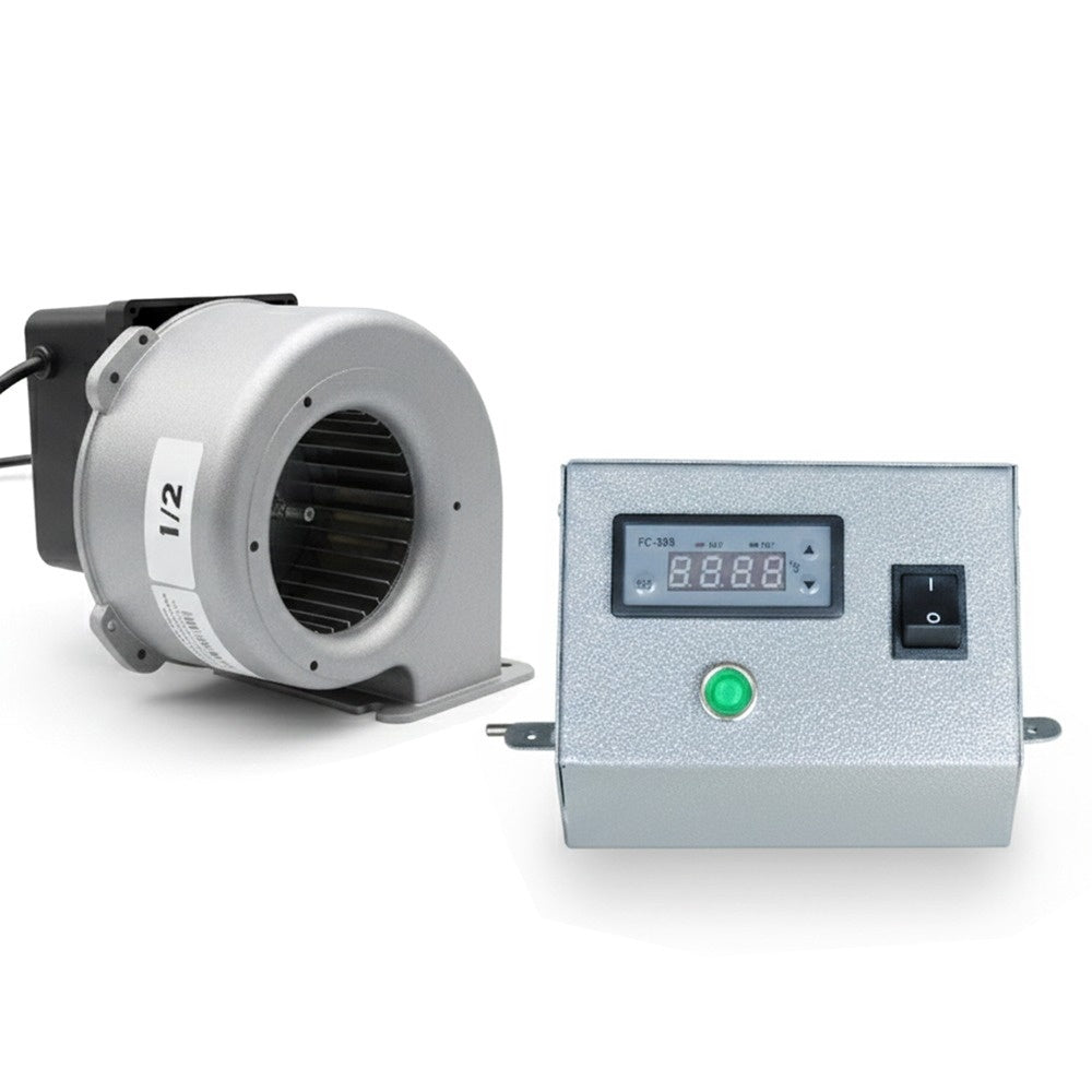 Pachet Centrala/Cazan pe lemn Termax 70 kW, cu ardere standard, volum manta apa 175 litri, cu sistem de automatizare si ventilator pentru tiraj fortat/controlat