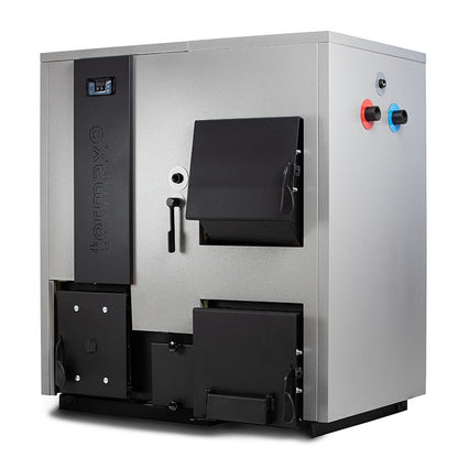 Pachet centrala mixta lemn/pelet Termax Combo 35 kW, volum manta apa 122 litri, trecere automata lemn/pelet, Calorifere, Boiler termoelectric apa calda menajera, Accesorii Montaj