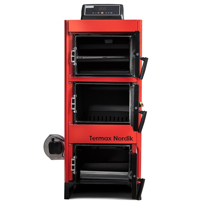 Pachet centrală pe lemn/cărbune Termax Nordik 46 kW echipat cu calorifere și accesorii