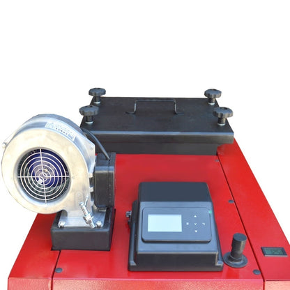Pachet centrala pe lemn/carbune Termax Polar 30 kW cu ventilator si automatizare, 180 m², Ø cos fum 180 mm, volum manta apa 100 litri, grosime focar 6 mm, randament 86%, Calorifere, Pompe recirculare, Vas expansiune