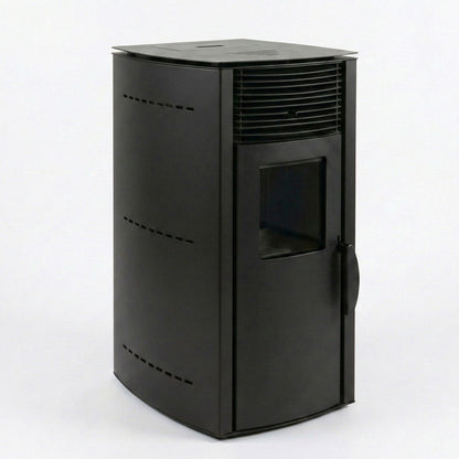 Soba pe peleti KOPH PD 10 kW, 60 mp, Negru, cu Kit Complet: Stabilizator tensiune, Aspirator cenusa 1000W si Cos fum inox Ø80 mm