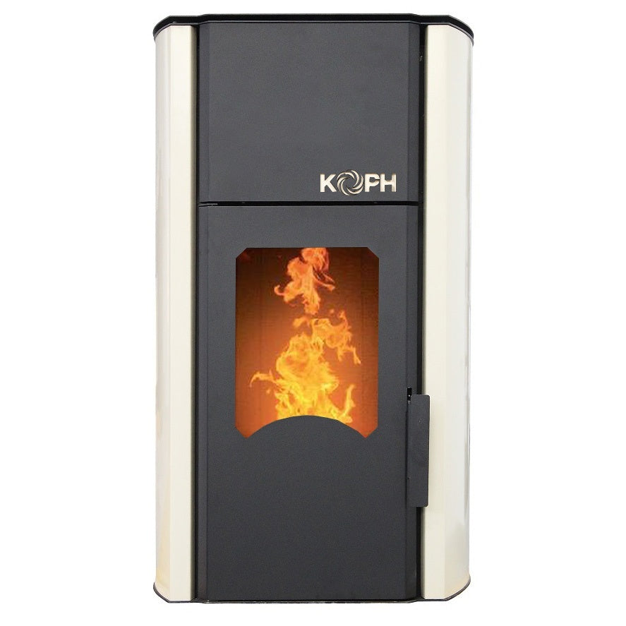Termosemineu pe peleti KOPH PM 30 kW, 200 mp, Kit Complet: Termostat, Aspirator cenusa si Cos fum inox