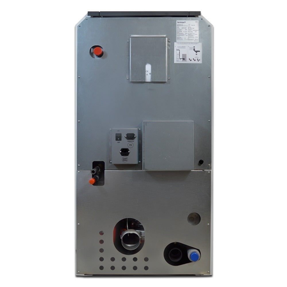 Termosemineu pe peleti Termax Kamin ECO 30kW, 220mp, Kit Complet cu Termostat, Aspirator Cenusa si Cos Inox