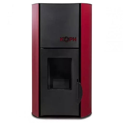 Pachet Complet Termosemineu pe Peleti KOPH PM 12 kW (80 mp) cu Accesorii: Termostat, Aspirator Cenusa si Kit Cos de Fum Inox