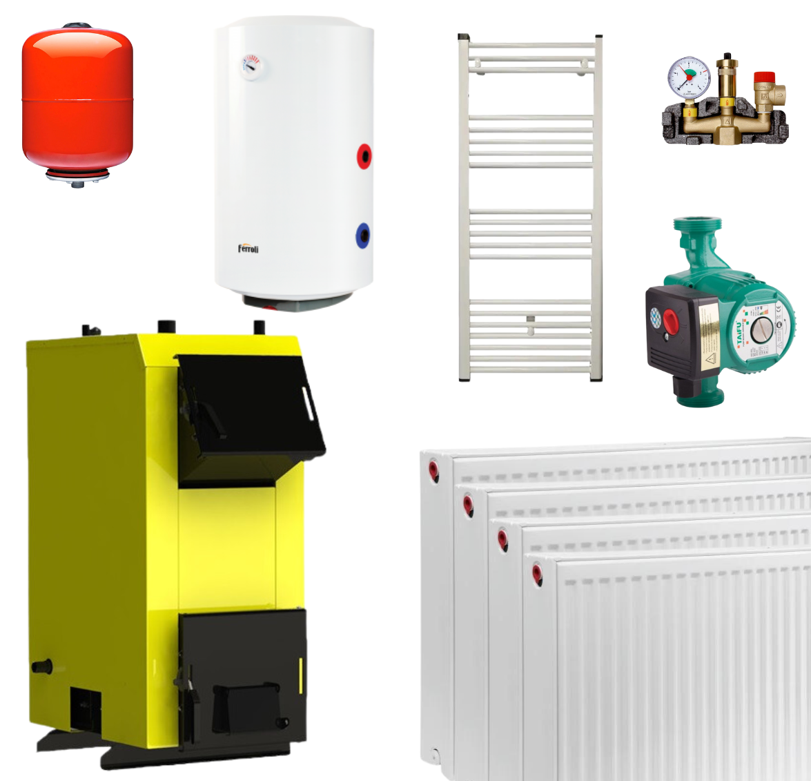 Cazan pe combustibil solid Kronas ECO 24kW - Pachet complet pentru încălzire