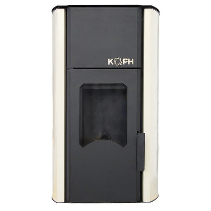 KOPH PM 30kW Pellet Fireplace Smart Control Bundle: 200sqm Heating, WiFi Thermostat, Ash Vacuum, and Voltage Stabilizer