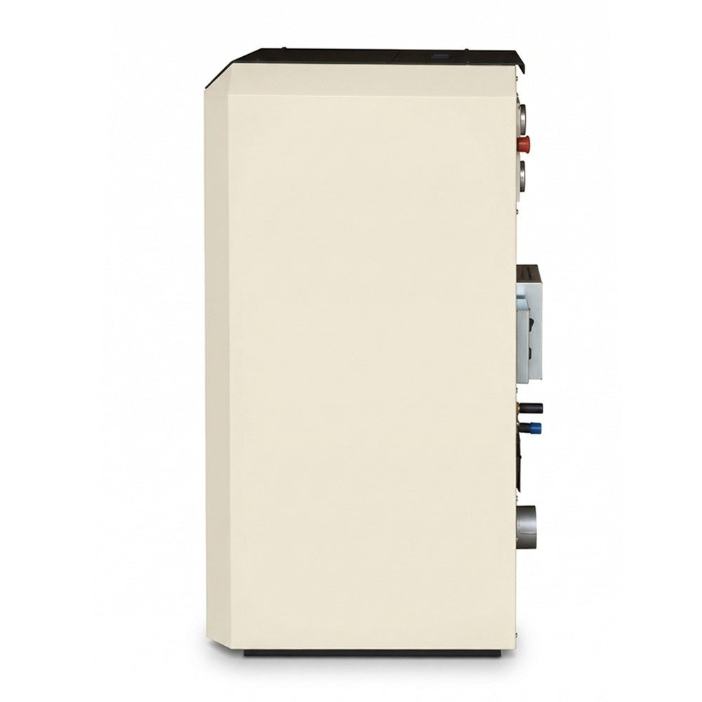Pachet Smart Control: Termosemineu peleti Termax Kamin ECO 30kW cu Termostat WiFi, Aspirator Cenusa si Stabilizator Tensiune
