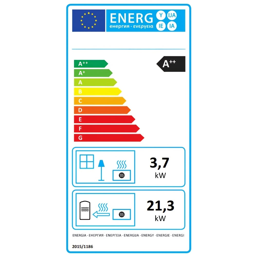 Pachet Smart Control: Termosemineu pe peleti Termax Kamin ECO 25kW, Termostat WiFi KOPH I302, Aspirator cenusa 1000W si Stabilizator tensiune