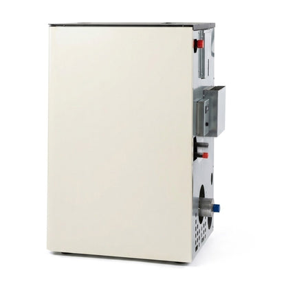 Pachet Smart Control: Termosemineu pe Peleti Termax Kamin 15kW cu Termostat WiFi, Aspirator Cenusa si Stabilizator Tensiune
