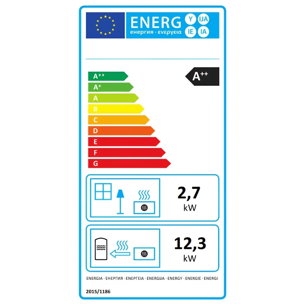 Pachet Smart Control: Termosemineu pe Peleti Termax Kamin 15kW cu Termostat WiFi, Aspirator Cenusa si Stabilizator Tensiune