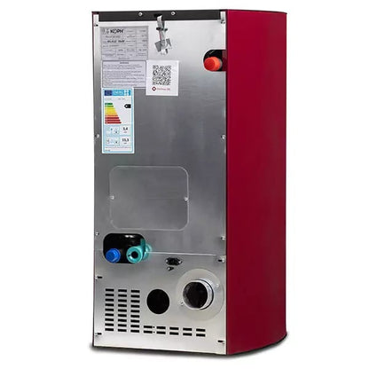Termosemineu pe peleti KOPH PM 18 kW, 120 mp, Bordo, cu pompa, vas expansiune, grup siguranta si kit calorifere