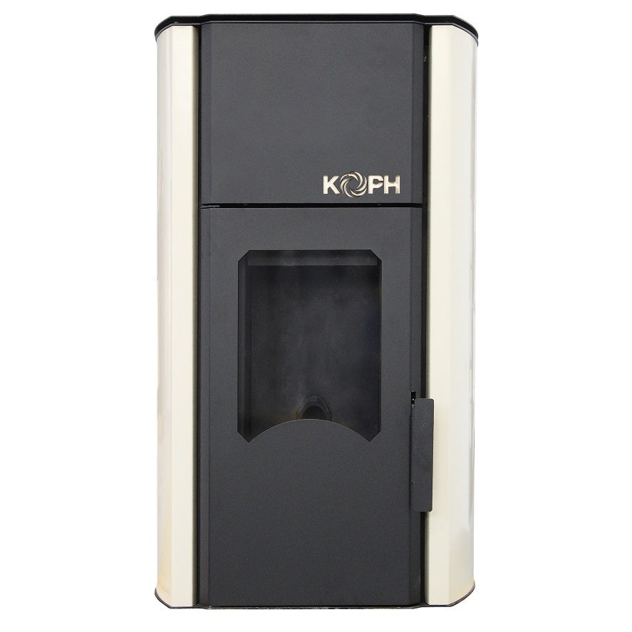 Pachet Termosemineu pe Peleti KOPH PM 30 kW pentru Incalzire 200 mp, cu Boiler Tesy 100L, Termostat Inteligent si Accesorii Complete