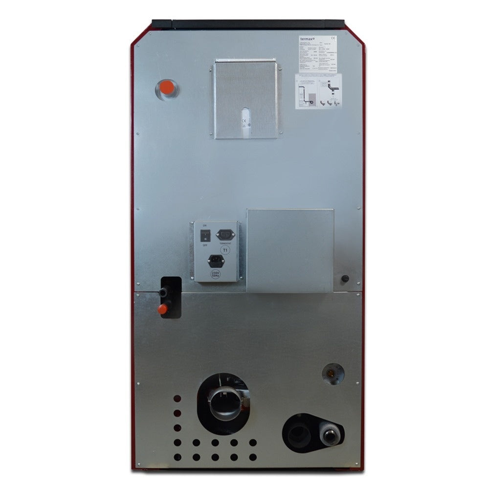 Termax Kamin ECO 30kW Pellet Thermofireplace Package - 220sqm, 55kg Hopper, 49L Water Capacity, Bordo