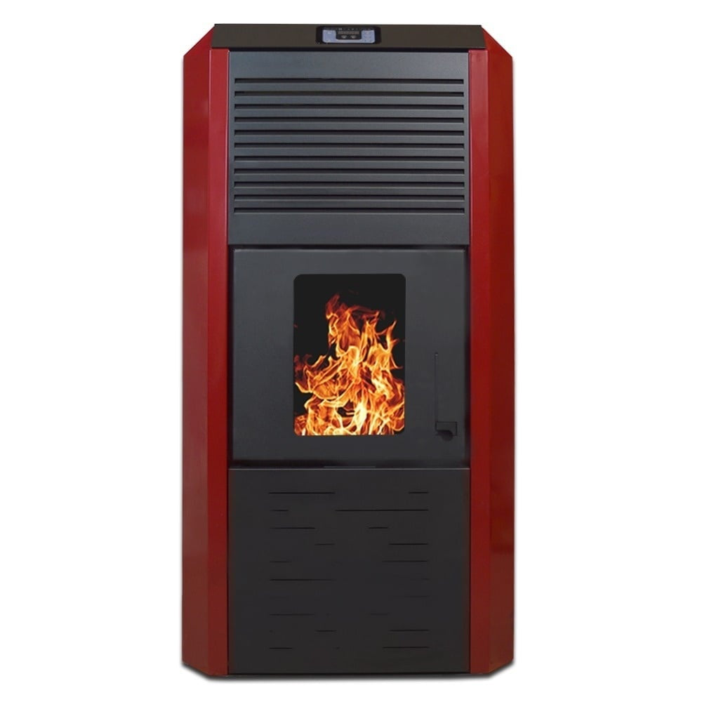 Pachet termosemineu cu peleti Termax Kamin ECO, 30 kW, 220 mp, buncar peleti 55 kg, volum apa 49 litri, diametru cos fum 80 mm, vas expansiune si pompa recirculare incluse, Calorifere, Boiler Termoelectric Tesy 100 litri, Termostat inteligent KOPH CT99