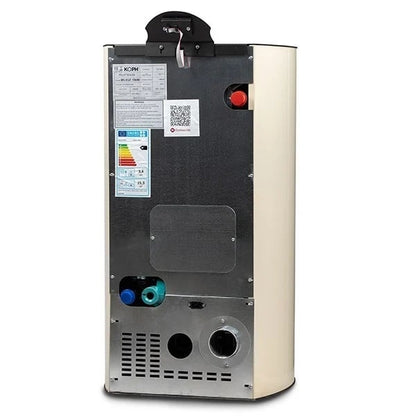 Termosemineu pe peleti KOPH PM 12 kW, 80 mp, cu Boiler Termoelectric Tesy 80L si Kit Instalare Complet, Crem