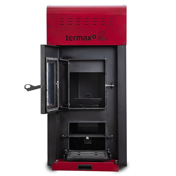 Pachet Complet Termosemineu pe Peleti Termax Kamin ECO 25kW pentru 160mp cu Kit Evacuare Inox 4m