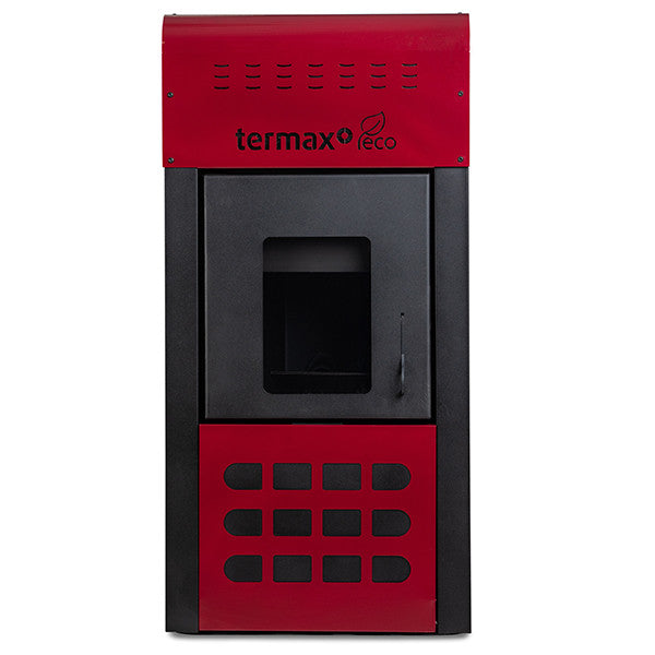 Termax Kamin ECO 25kW Pellet Thermostove Package - 160sqm Heating Capacity, 45kg Hopper, Bordo