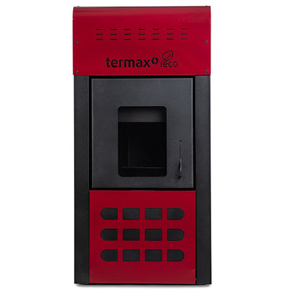 Termax Kamin ECO 25kW Pellet Thermostove Package - 160sqm Heating Capacity, 45kg Hopper, Bordo