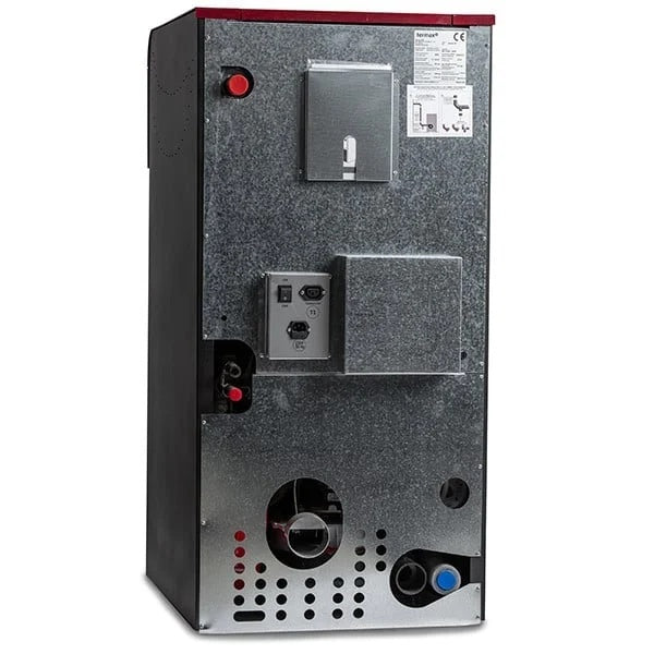 Pachet Complet Termosemineu pe Peleti Termax Kamin ECO 25 kW pentru Incalzire 160 mp cu Accesorii si Termostat Inteligent