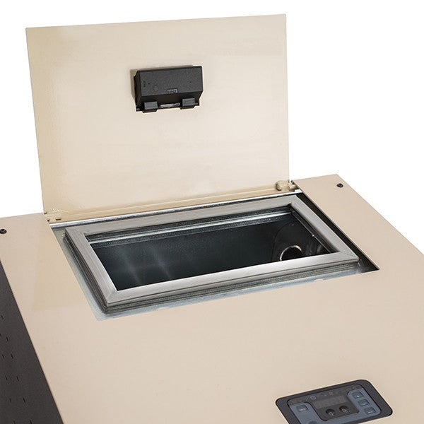 Pachet termosemineu pe peleti Termax Kamin ECO, 25 kW, cu agent termic, Calorifere, Boiler Termoelectric 100 litri, recomandat pentru 160 mp