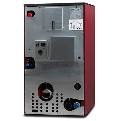 Pachet Termosemineu pe Peleti Termax Kamin PM 15 kW pentru 120 mp cu Accesorii Complete si Termostat Inteligent KOPH CT99
