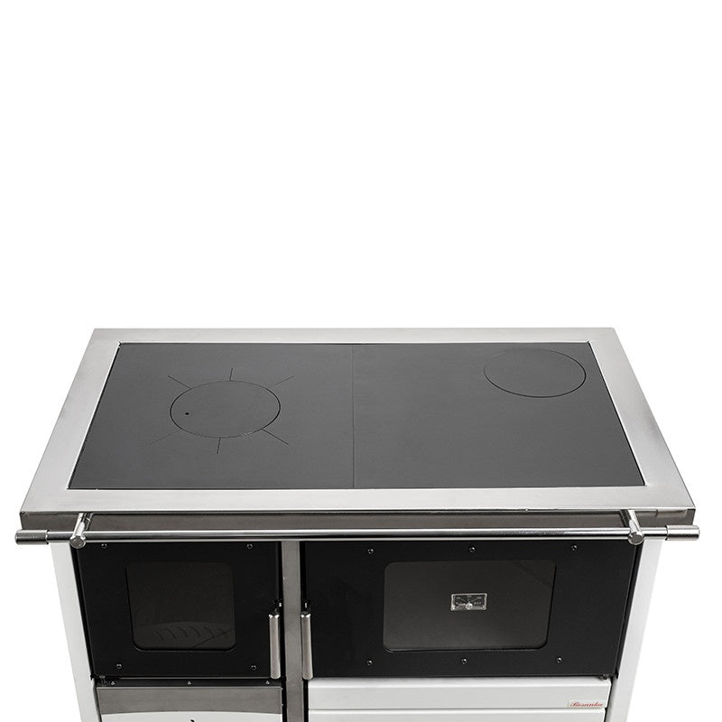Pachet Termosoba pe lemn Termax Maria 25 kW din otel, evacuare pe stanga, Calorifere, Pompe Recirculare, Vas Expansiune, Boiler Termoelectric 100 litri