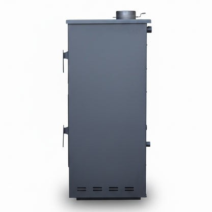 Pachet termosoba pe lemn Termax Robot Special, 24.43 kW, cuptor integrat, randament 85.10%, 155 m² + Calorifere si Robineti Tur/Retur + Pompa recirculare + Vas expansiune