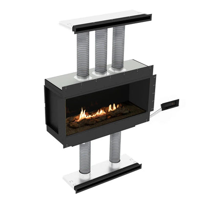 Șemineu Automată Bioetanol Panorama - Față Unică, Design Minimalist cu Sticlă