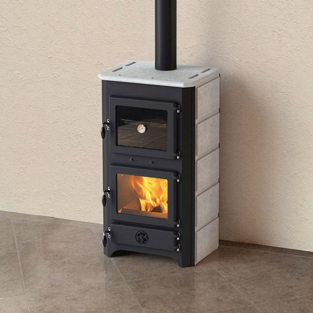 Central heating stove - SD THERMO VULKAN PLUS - 18.4 kW with 18L Boiler and Oven