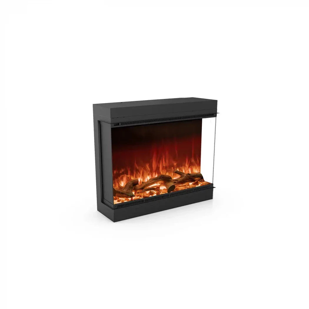 Șemineu Electric Negru Planika Astro 850 - Montat pe Perete sau Încorporat, cu Putere Reglabilă a Flăcării