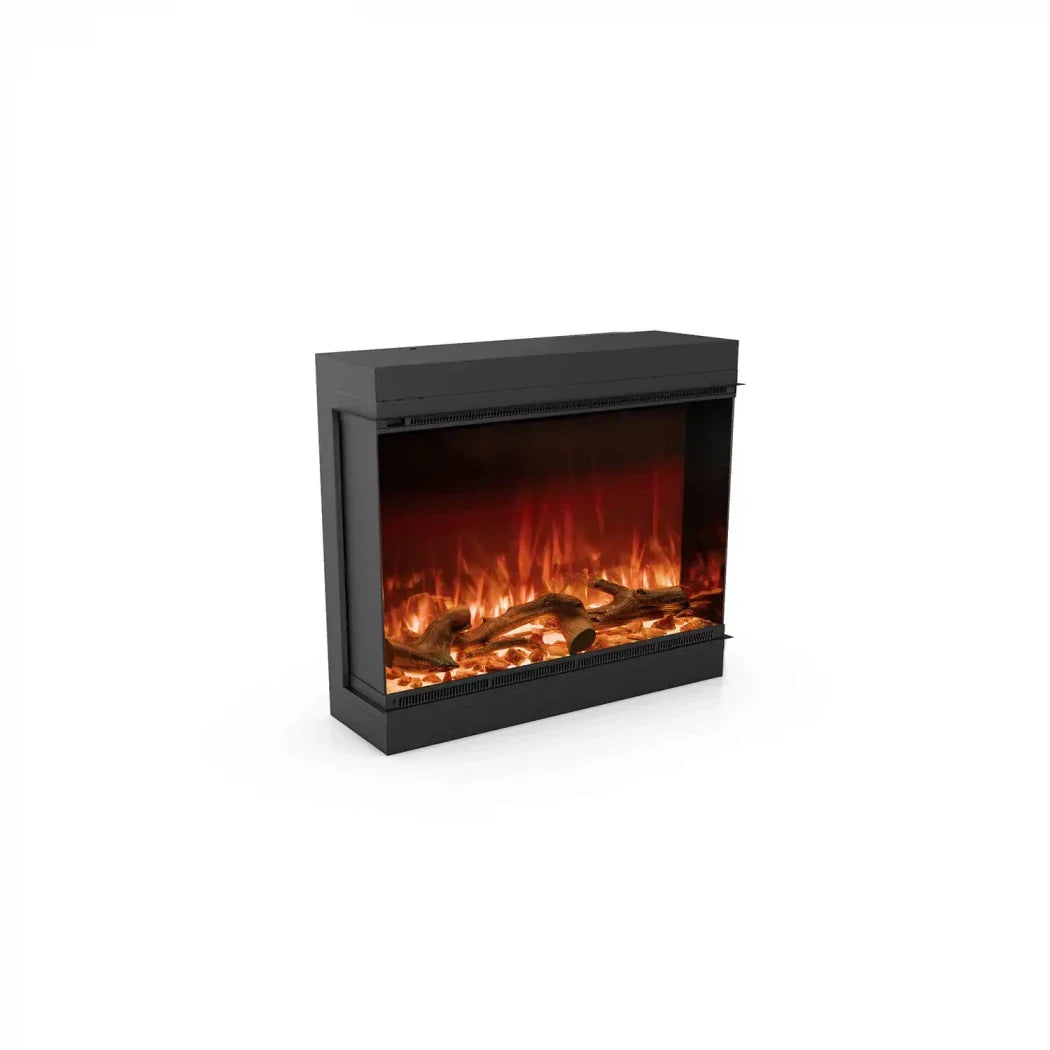 Șemineu Electric Negru Planika Astro 850 - Montat pe Perete sau Încorporat, cu Putere Reglabilă a Flăcării