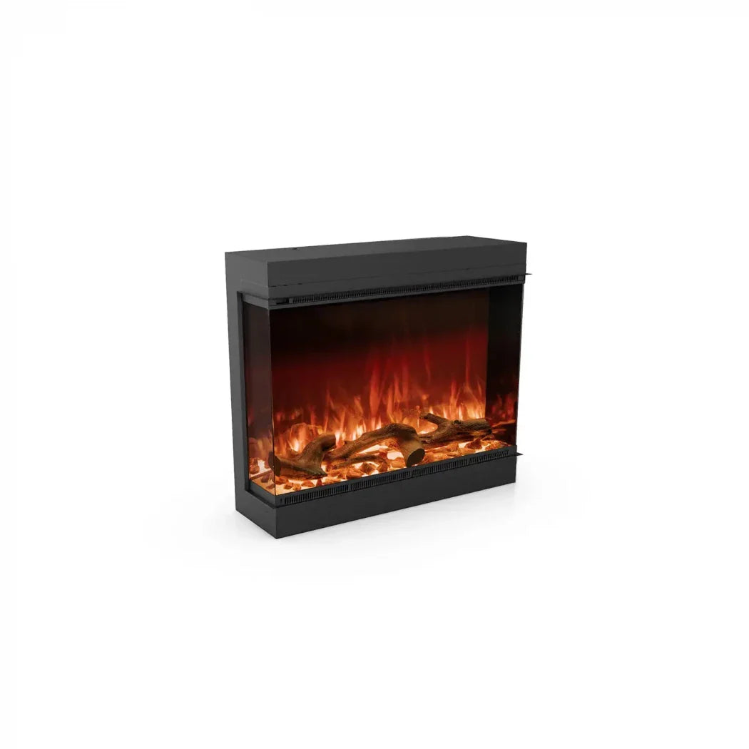 Șemineu Electric Negru Planika Astro 850 - Montat pe Perete sau Încorporat, cu Putere Reglabilă a Flăcării