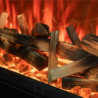 Șemineu Electric Negru Planika Astro 850 - Montat pe Perete sau Încorporat, cu Putere Reglabilă a Flăcării