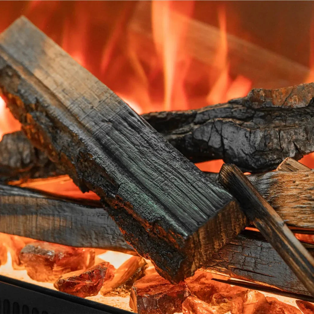 Șemineu Electric Negru Planika Astro 850 - Montat pe Perete sau Încorporat, cu Putere Reglabilă a Flăcării