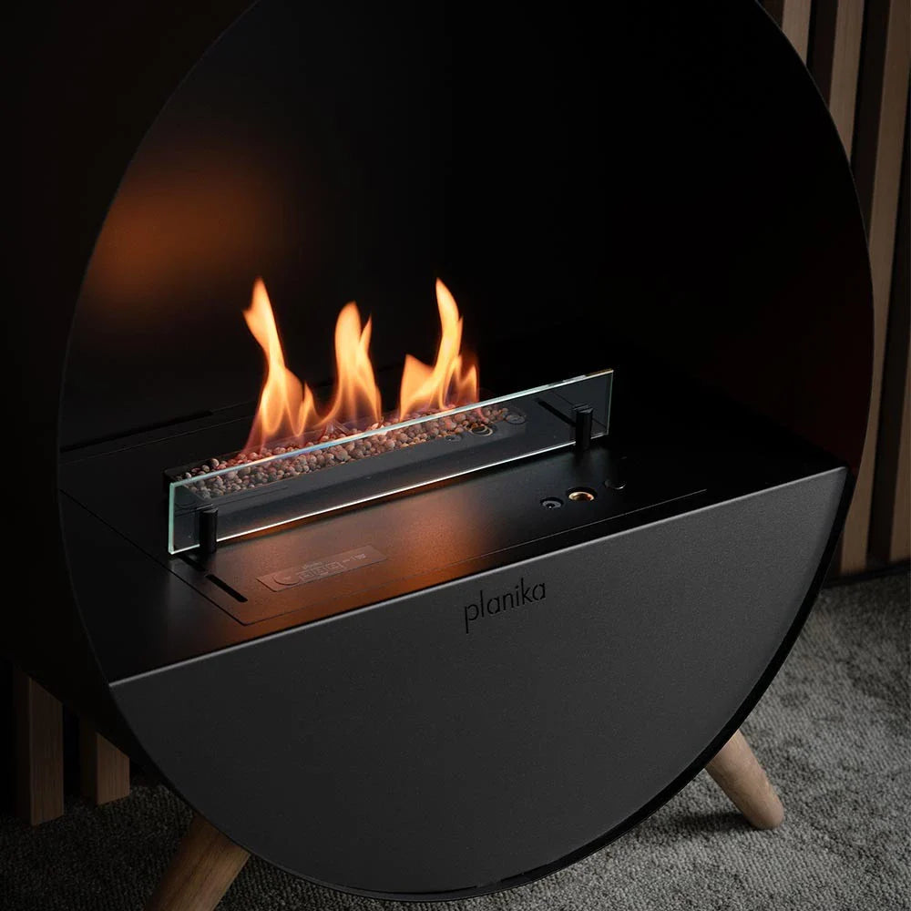 Șemineu Autoportant cu Bioetanol Planika Bubble Floor - Tehnologie BEV, Control de la Distanță